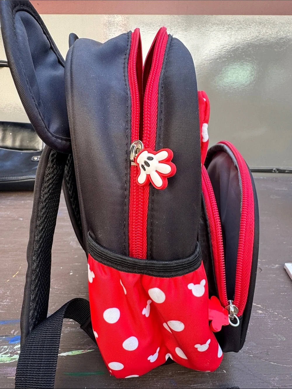 Kids Red Polka Dot Bow Mini Backpack